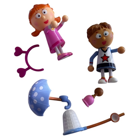 Tickety Toc Tommy & Tallulah Figures Toy Set Cake‎ Toppers Kids Collectible - Picture 3 of 3